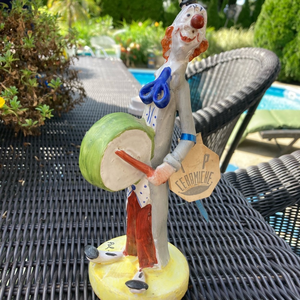 Vintage TP Ceramiche Italy pottery clown figure